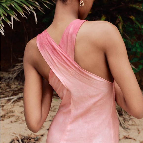 Zara tie dye midi dress with linen - Picture 3 of 5